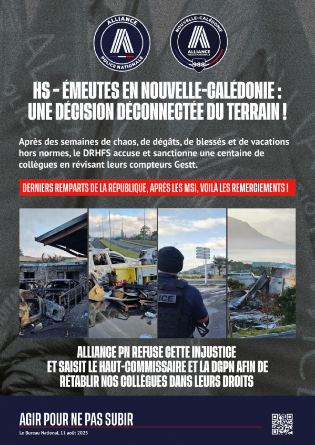 🚨 HS – ÉMEUTES EN NOUVELLE-CALÉDONIE 🚨 Une décision totalement déconnectée du terrain !