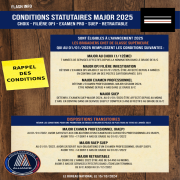 Flash Info : rappel des conditions statutaires Major 2025